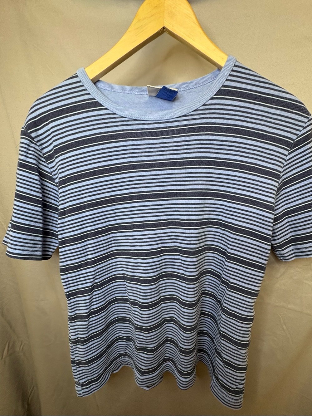 Y2K blue striped T-shirt